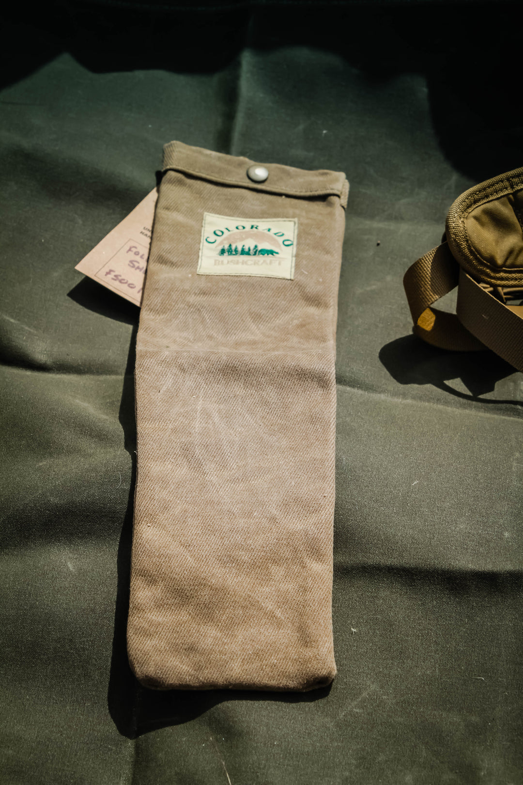 Handmade Waxed Canvas Bushcraft Folding Saw Sheath Pouch Silky - Colorado Bushcraft