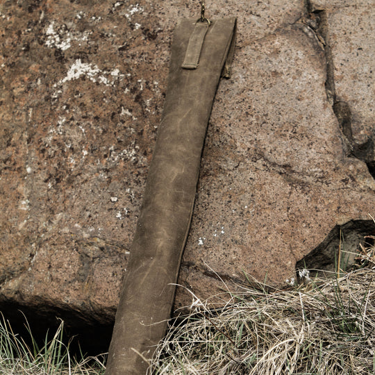 Handmade Waxed Canvas Bushcraft Bow Frame Saw Sheath Pouch (Field Tan) - Colorado Bushcraft