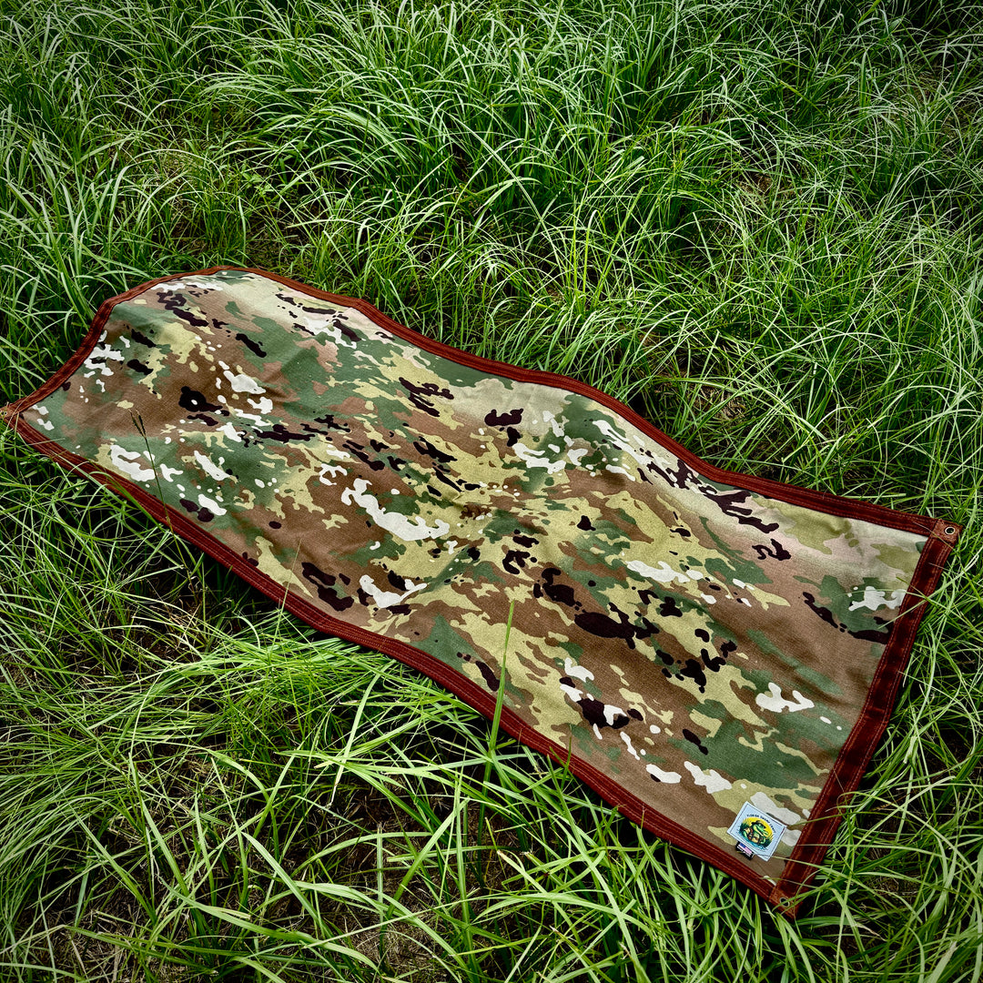 Medium Waxed Canvas & Cordura Woodland Camo Lined Groundcloth
