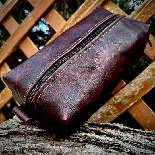 Handmade Premium Leather Small Simple Box Pouch Bushcraft Survival Camping Possibles Dopp Grooming