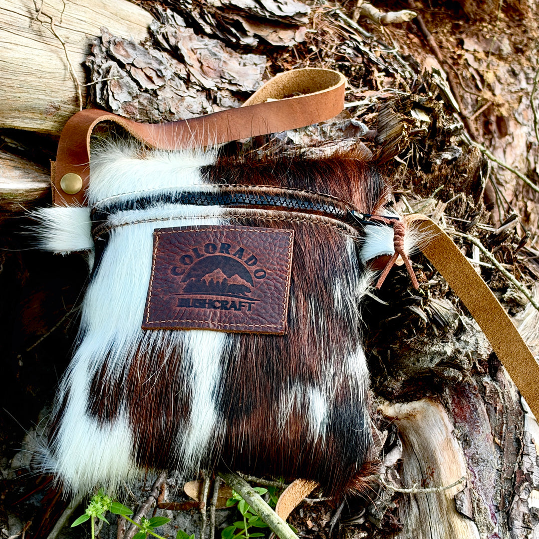 Hair On Cowhide Leather Medium Traditional EDC pouch