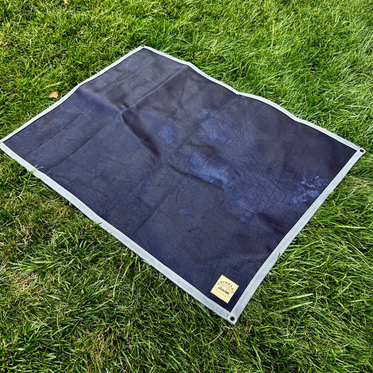 Large Heavyweight Waxed Canvas and Leather Lined Groundcloth