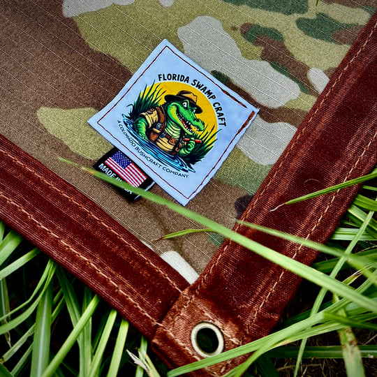 Medium Waxed Canvas & Cordura Woodland Camo Lined Groundcloth