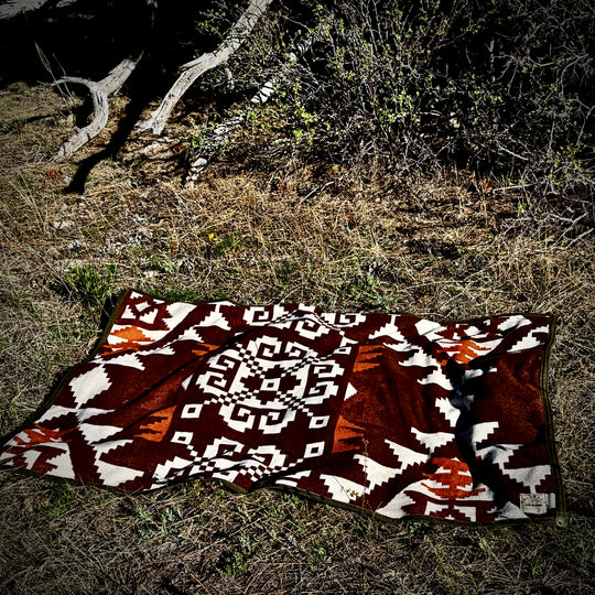 Extra Large Waxed Canvas and Peruvian Alpaca Wool Lined Bushcraft Ground Cloth