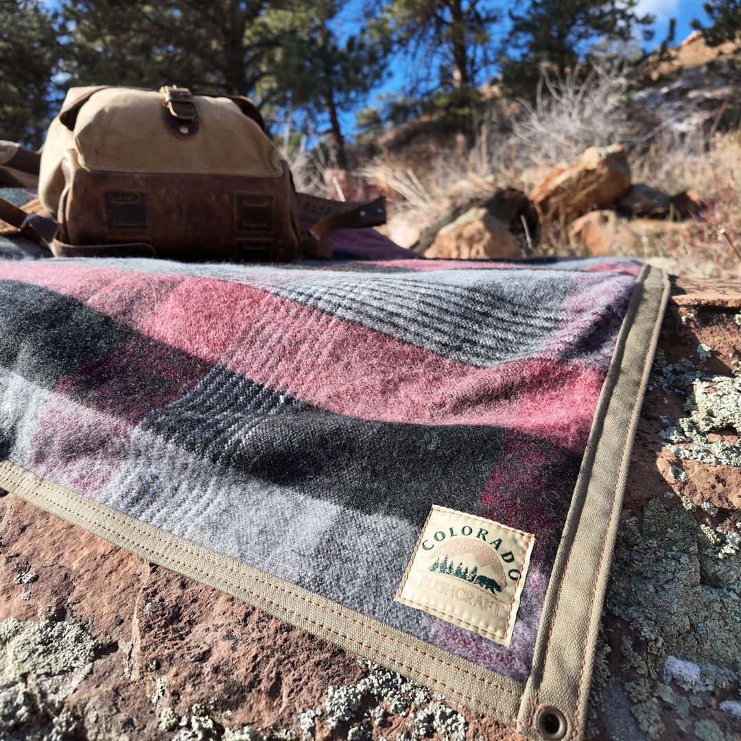 Extra Large Waxed Canvas and Alpaca Wool Lined Bushcraft Ground Cloth