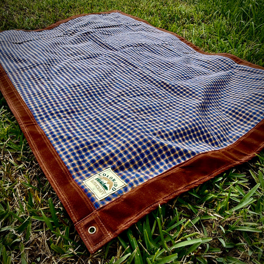 Large Waxed Canvas and 100% Pendleton Wool Lined Bushcraft Ground Cloth