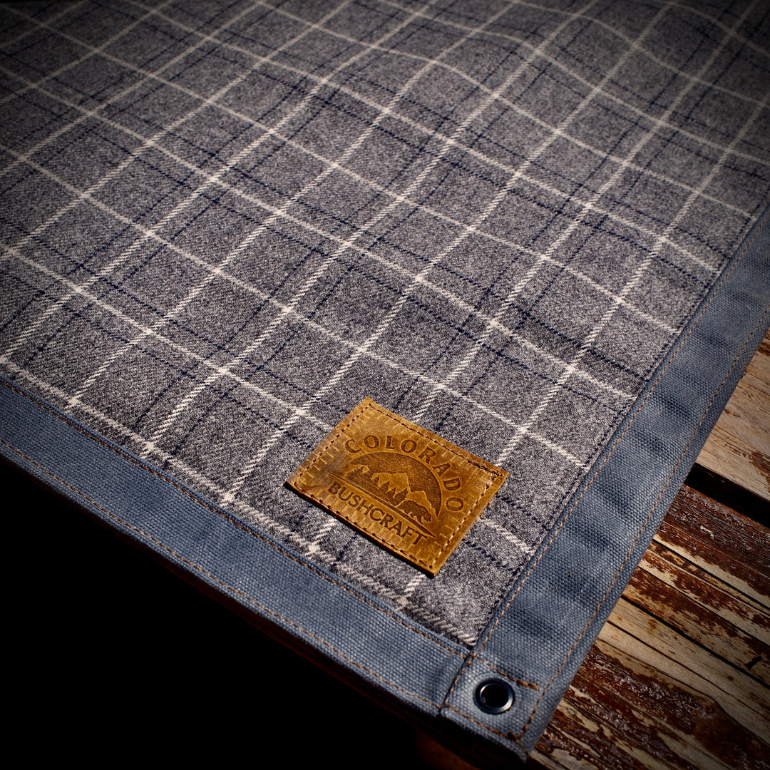 Extra Large Waxed Canvas and 100% Pendleton Wool Lined Bushcraft Ground Cloth