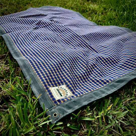 Large Waxed Canvas and 100% Pendleton Wool Lined Bushcraft Ground Cloth
