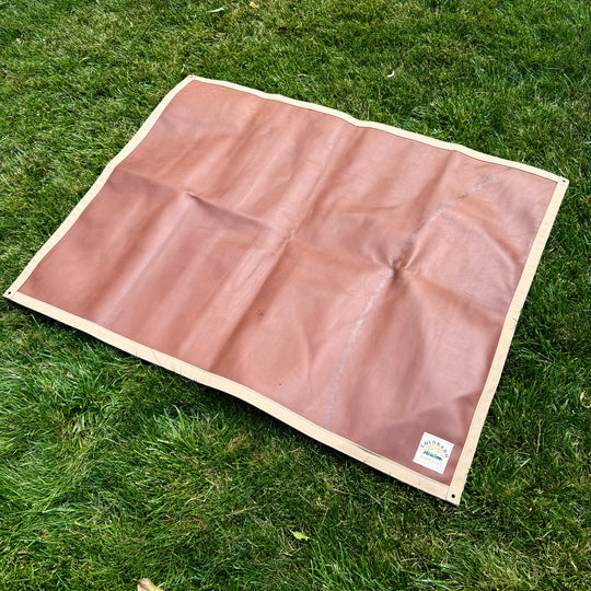 Large Waxed Canvas and Leather Lined Groundcloth