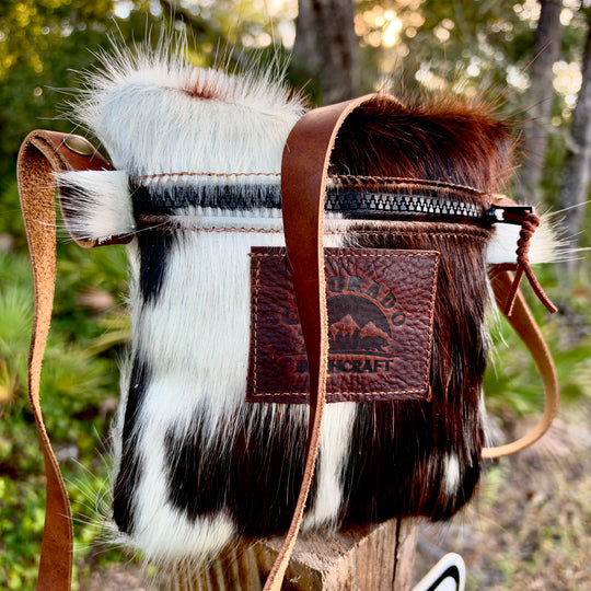 Hair On Cowhide Leather Medium Traditional EDC pouch