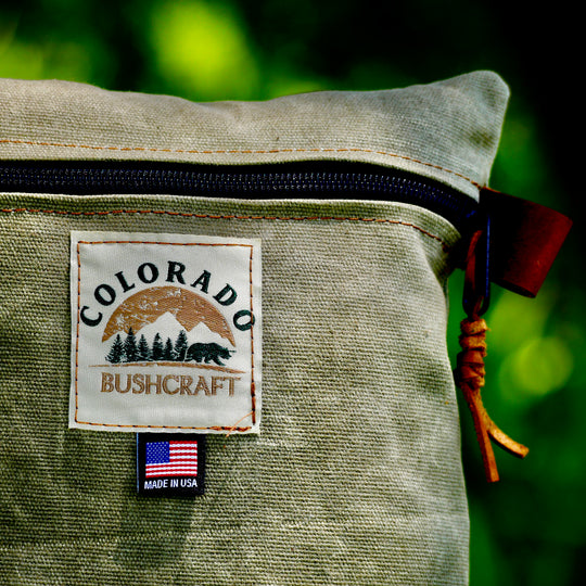 Handmade Large Waxed Canvas Traditional EDC Pouch Bushcraft Survival Camping Possibles Dopp Grooming (Field Tan)