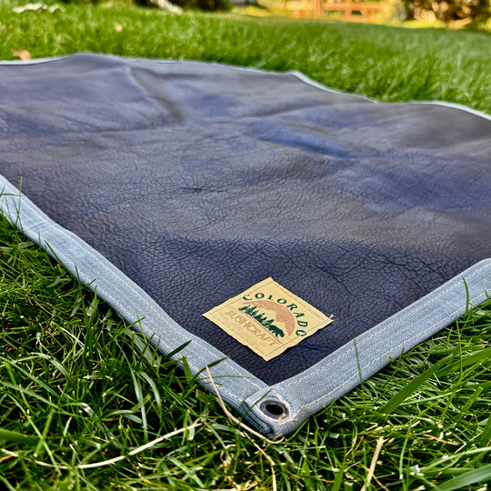 Large Heavyweight Waxed Canvas and Leather Lined Groundcloth