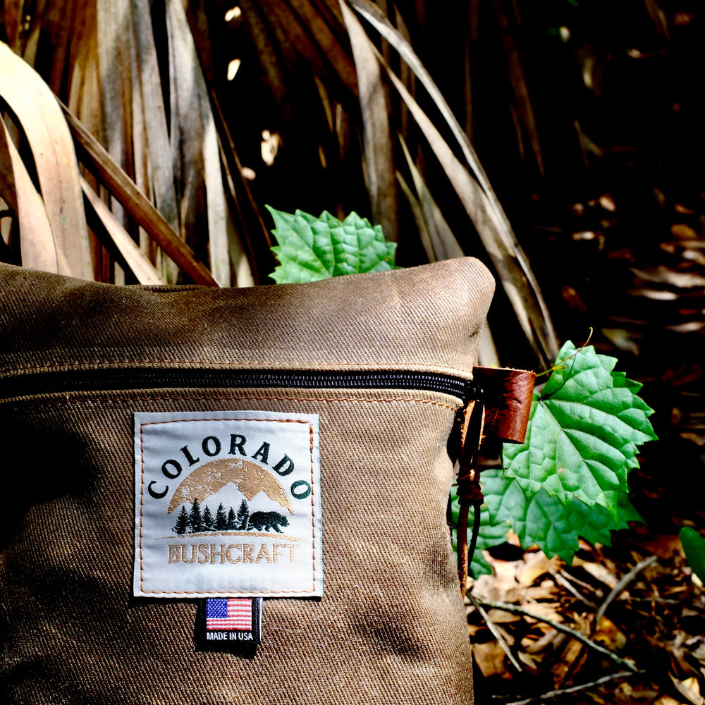 Handmade Large Heavyweight Waxed Canvas Traditional EDC Pouch Bushcraft Survival Camping Possibles Dopp Grooming (Ranger Tan)