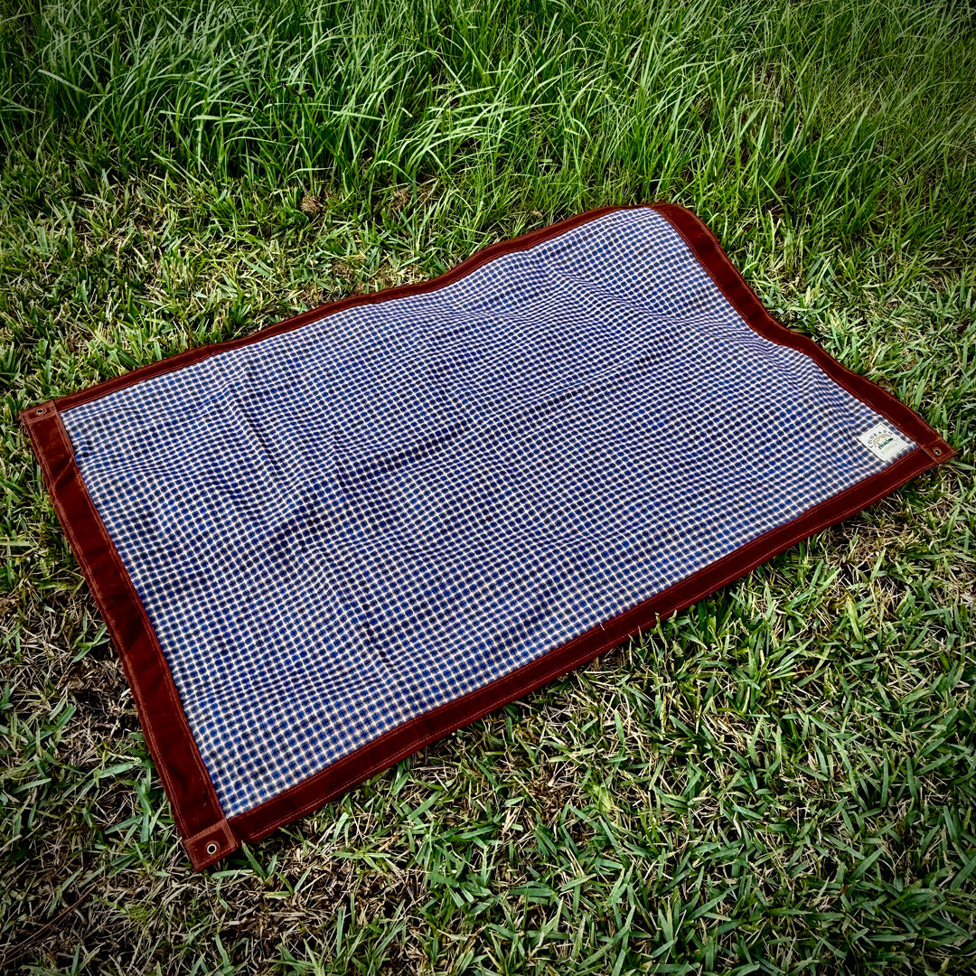 Large Waxed Canvas and 100% Pendleton Wool Lined Bushcraft Ground Cloth