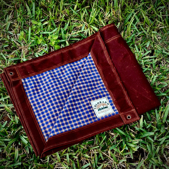 Large Waxed Canvas and 100% Pendleton Wool Lined Bushcraft Ground Cloth