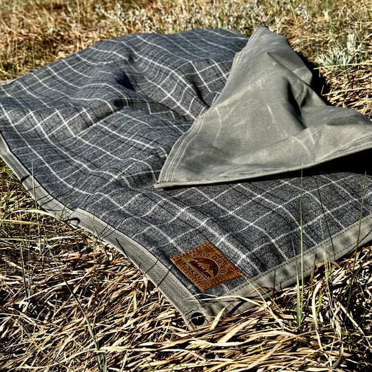 Extra Large Heavyweight Waxed Canvas and 100% Pendleton Wool Lined Bushcraft Ground Cloth
