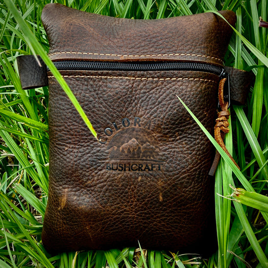 Kodiak Leather Traditional Medium EDC Pouch Bushcraft Survival Camping Possibles Dopp Grooming