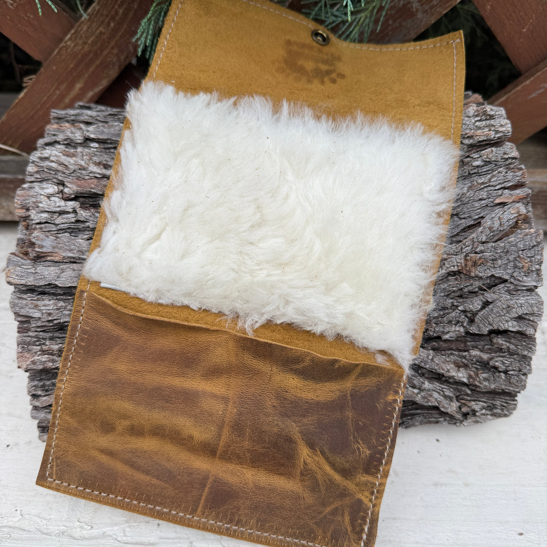 Crazy Horse Leather Single Pad Bushcraft Fly Wallet