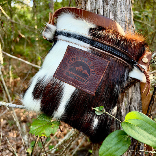 Hair On Cowhide Leather Medium Traditional EDC pouch