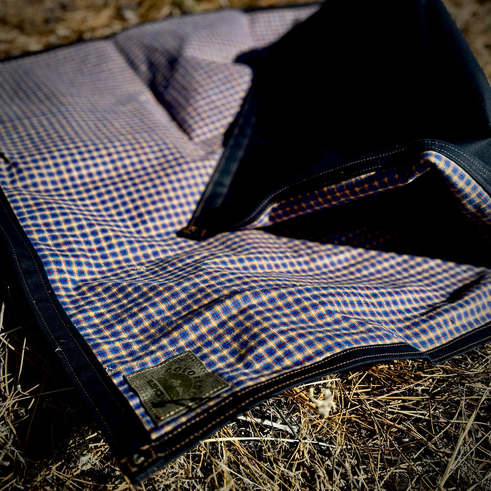 Extra Large Waxed Canvas and 100% Pendleton Wool Lined Bushcraft Ground Cloth