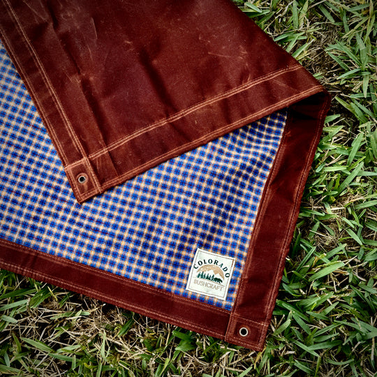 Large Waxed Canvas and 100% Pendleton Wool Lined Bushcraft Ground Cloth