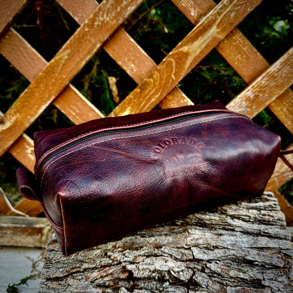 Handmade Premium Leather Small Simple Box Pouch Bushcraft Survival Camping Possibles Dopp Grooming