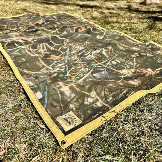 Extra Large CBMaxWax Waxed Canvas and Realtree Max4 Lined Bushcraft Ground Cloth