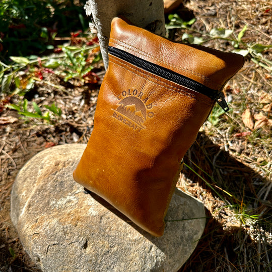 Settlers Collection:  Vintage Leather and Waxed Canvas Practical Pouch Bushcraft Survival Camping Possibles Dopp Grooming