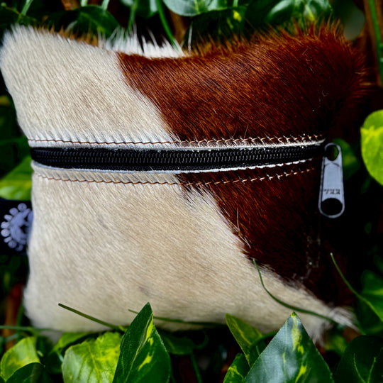 Hair-On Cowhide Small Utility Pouch (Set of two)