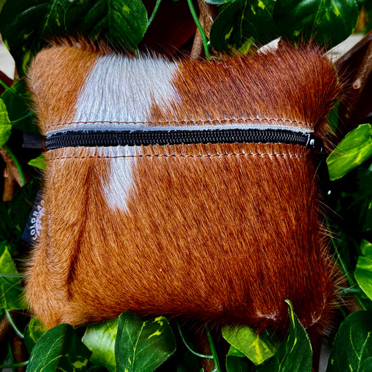 Hair-On Cowhide Small Utility Pouch (Set of two)