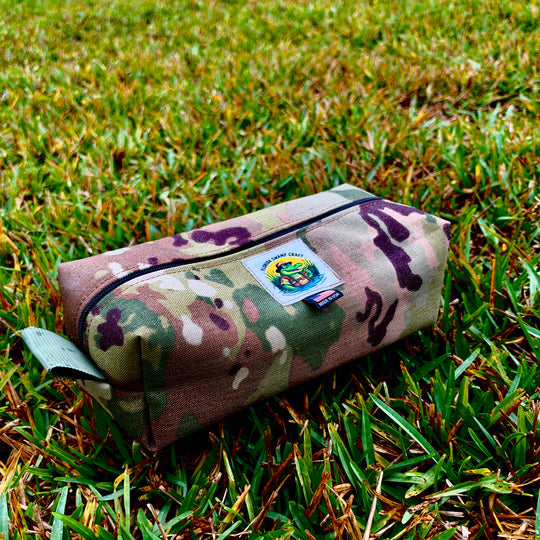Handmade Woodland Camouflage Simple Box Pouch Bushcraft Survival Camping Possibles Dopp Grooming
