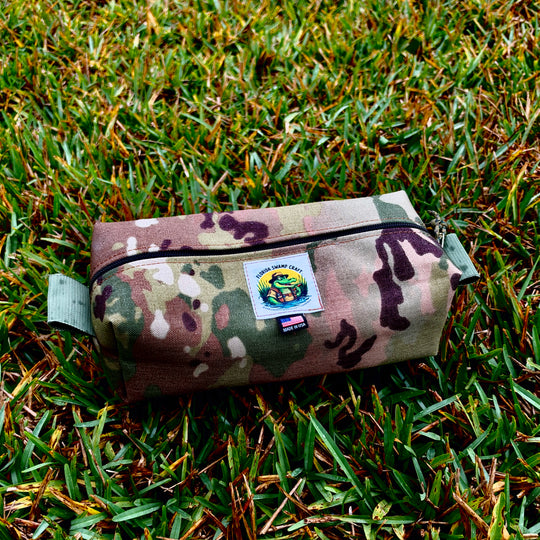 Handmade Woodland Camouflage Simple Box Pouch Bushcraft Survival Camping Possibles Dopp Grooming