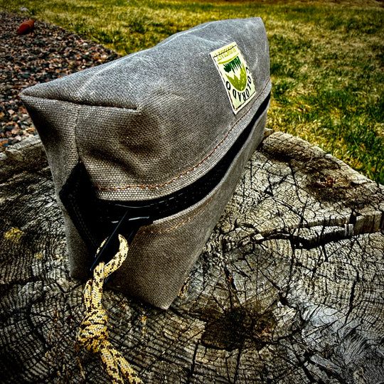 Heavy Duty Waxed Canvas Small Simple Box Pouch Bushcraft Survival Camping Possibles Dopp Grooming