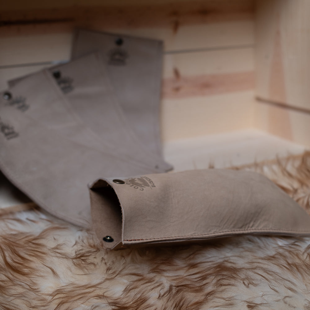 Large Tan Top Grain Leather Ditty Bag