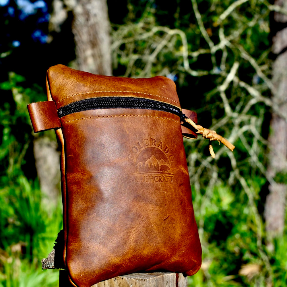 Premium Leather Traditional Medium EDC Pouch Bushcraft Survival Camping Possibles Dopp Grooming