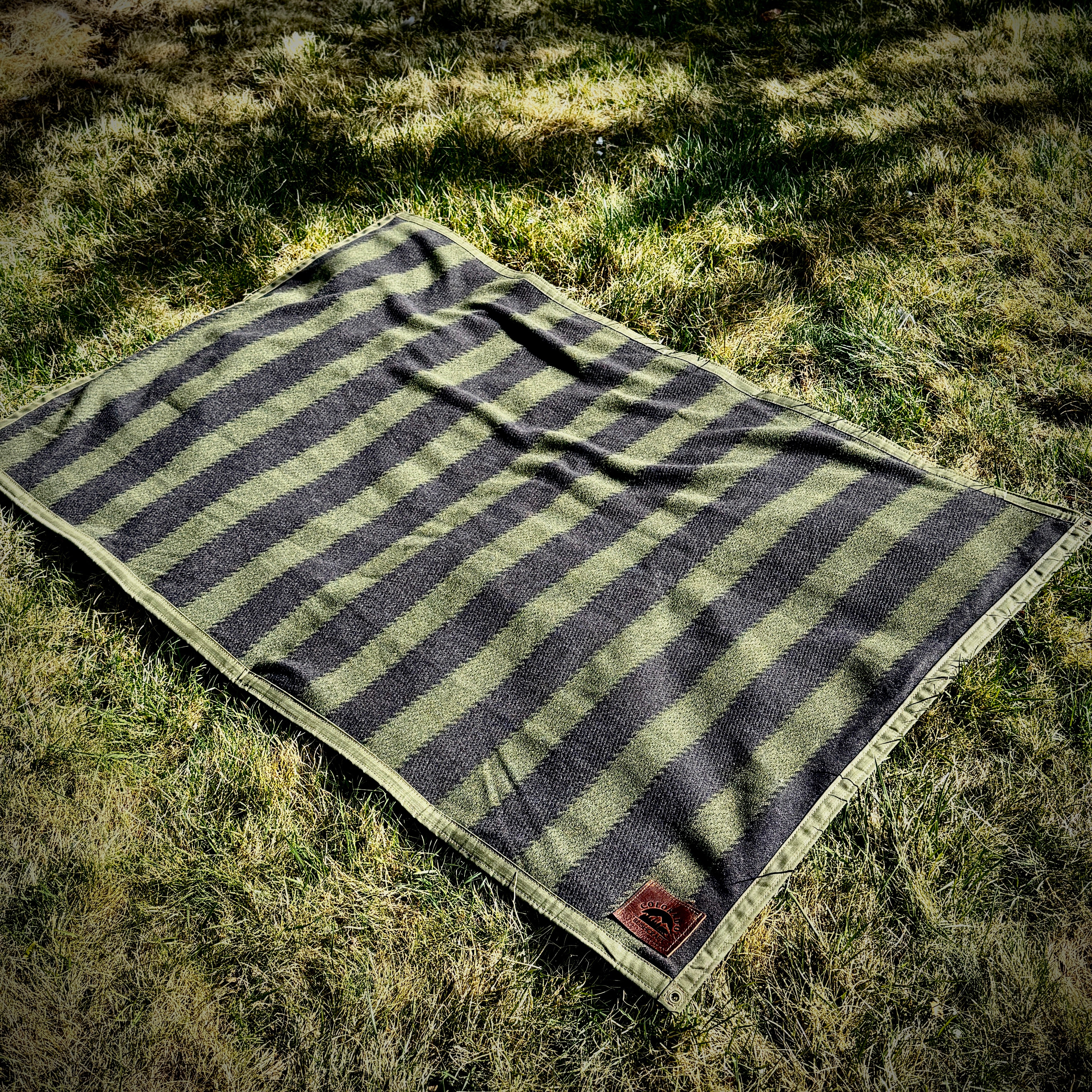 Extra Large Waxed Canvas and 100% Wool Lined Bushcraft Ground Cloth ...