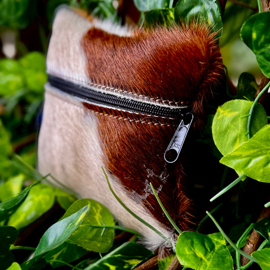 Hair-On Cowhide Small Utility Pouch (Set of two)