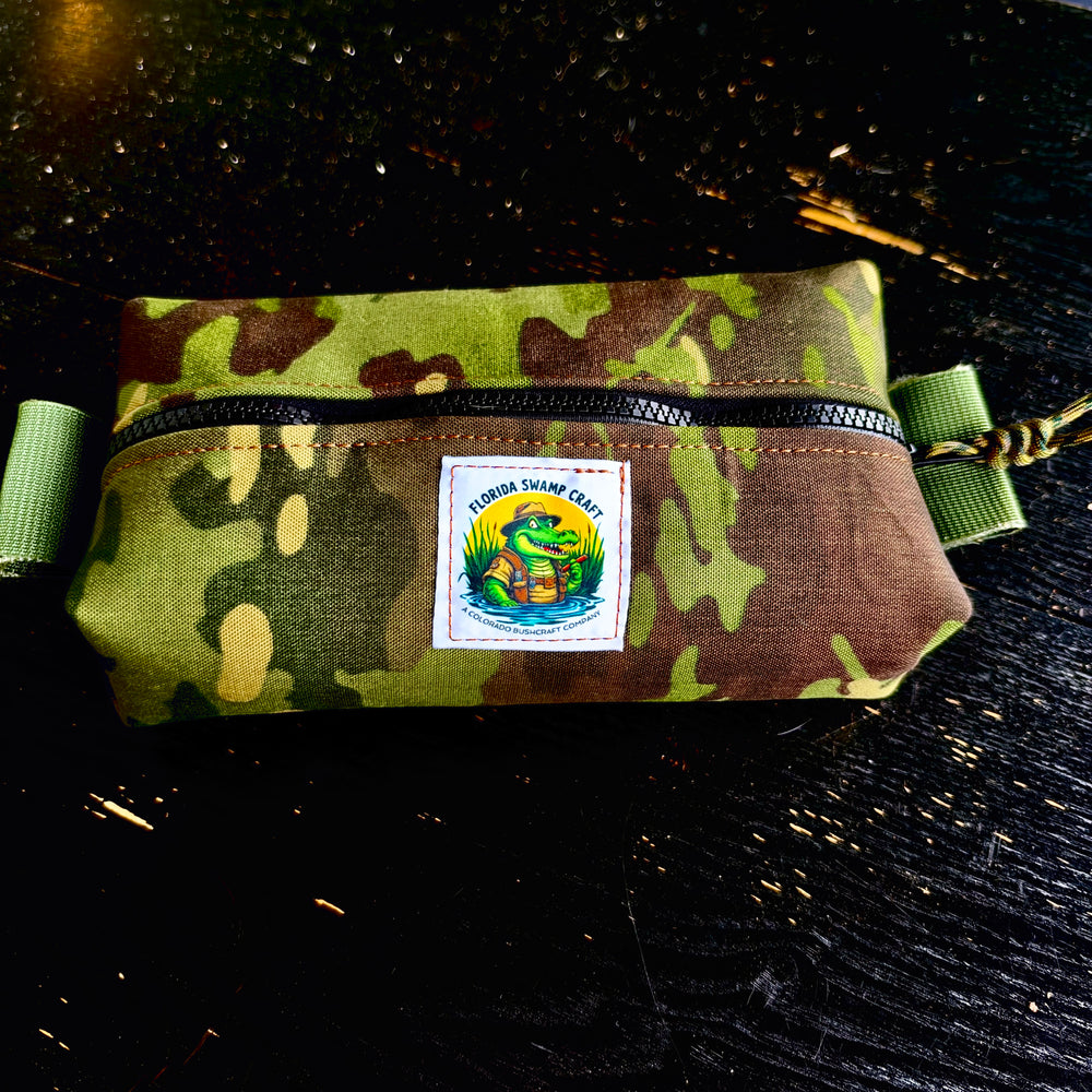 Handmade Woodland Camouflage Small Simple Box Pouch Bushcraft Survival Camping Possibles Dopp Grooming