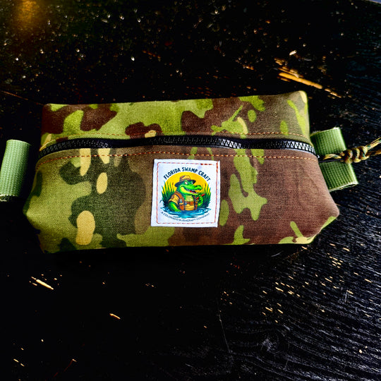 Handmade Woodland Camouflage Small Simple Box Pouch Bushcraft Survival Camping Possibles Dopp Grooming