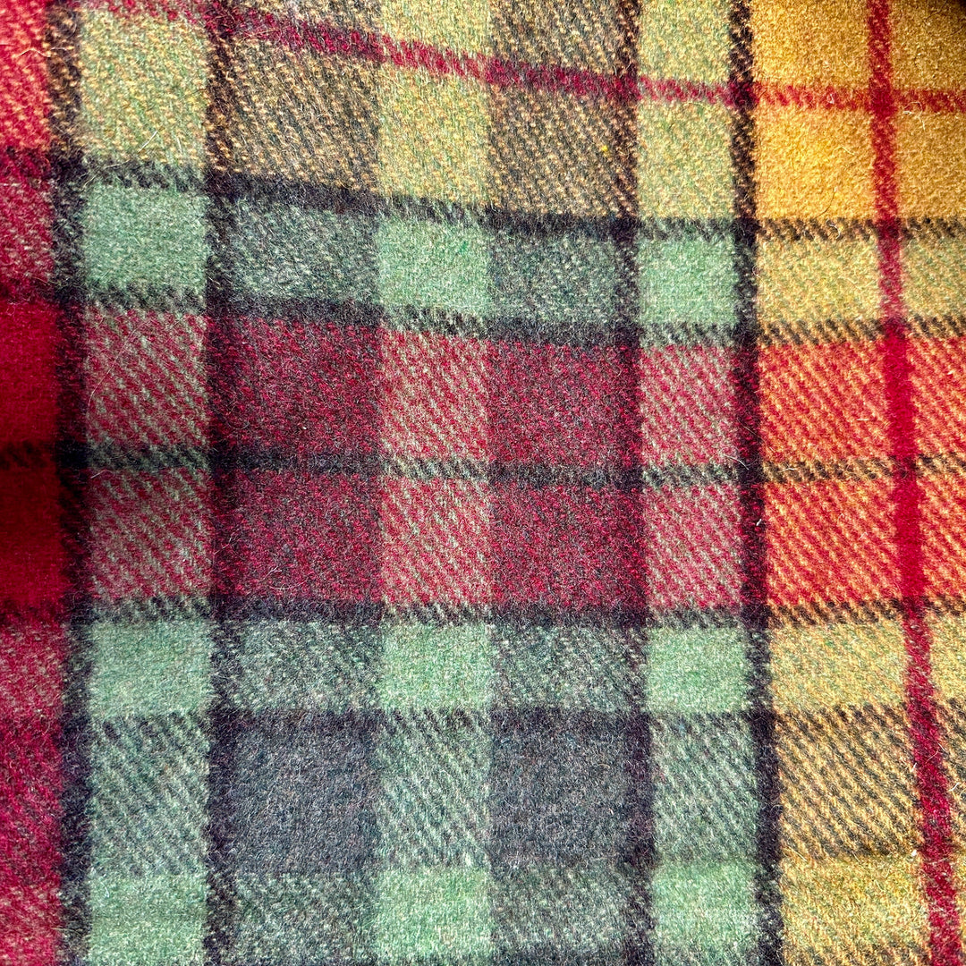 Large Heavyweight Waxed Canvas and Tartan Wool Lined Bushcraft Ground Cloth