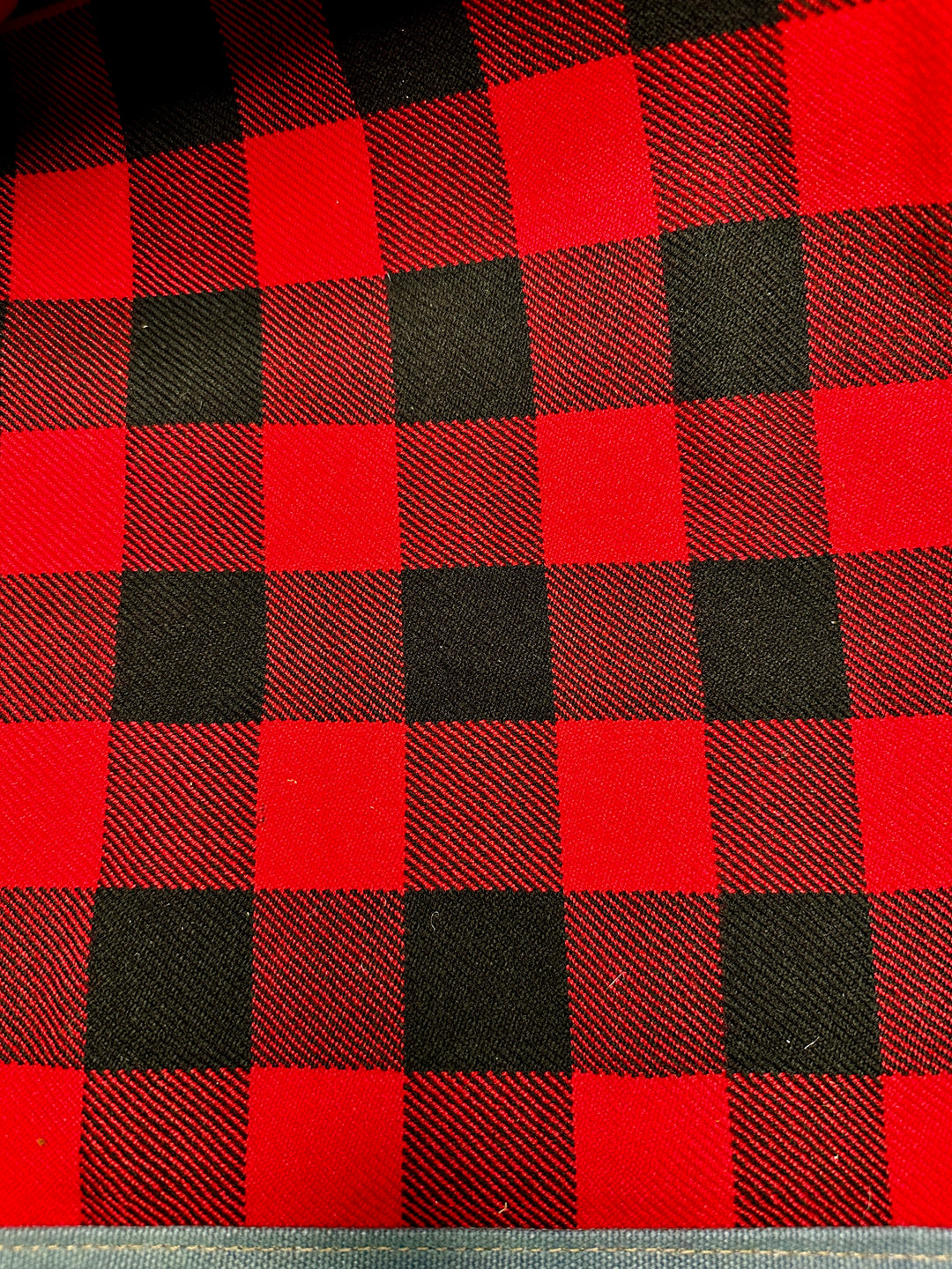 Extra Large Heavy Weight Waxed Canvas and Buffalo Plaid Wool Lined Bus