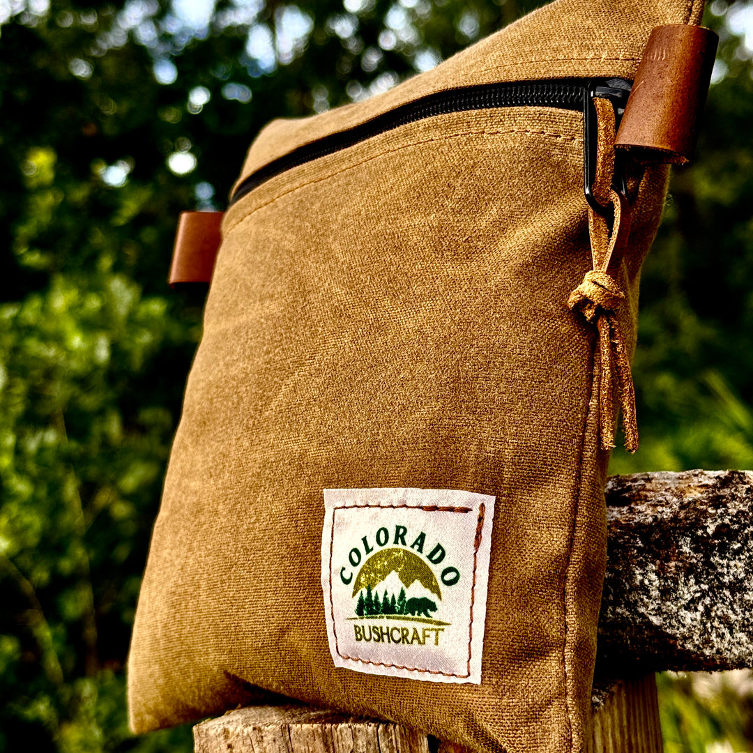 Handmade Medium Waxed Canvas Traditional EDC Pouch Bushcraft Survival Camping Possibles Dopp Grooming (Various Colors)