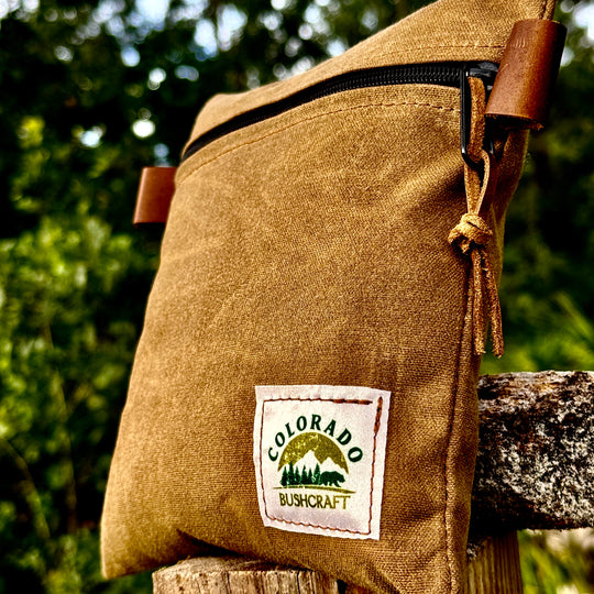 Handmade Medium Waxed Canvas Traditional EDC Pouch Bushcraft Survival Camping Possibles Dopp Grooming (Various Colors)