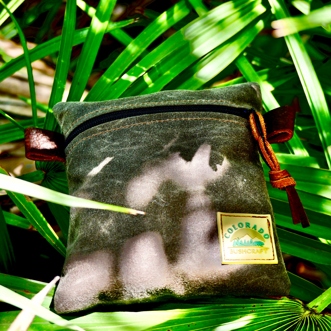Handmade Medium Waxed Canvas Traditional EDC Pouch Bushcraft Survival Camping Possibles Dopp Grooming (Various Colors)