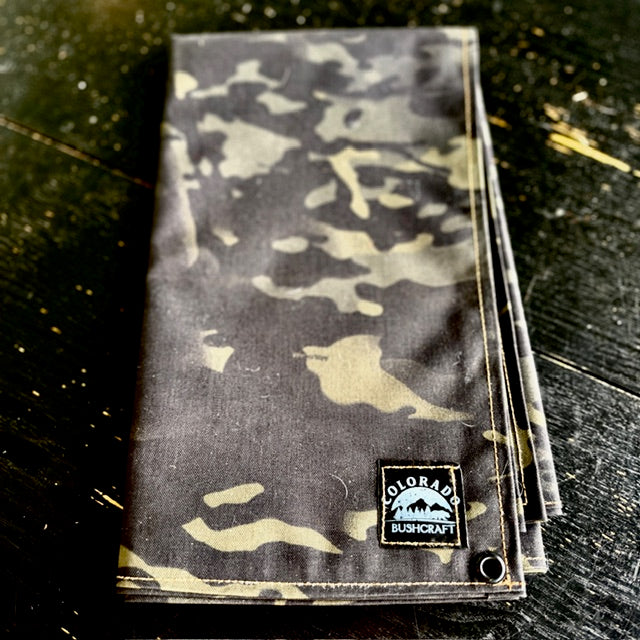 500D Cordura Black Woodland Camo SMall Groundcloth
