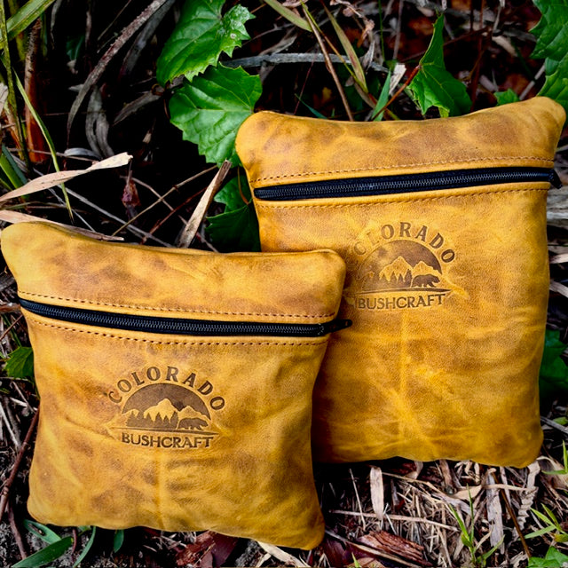 Crazy Horse Leather Traditional Small EDC Pouch Bushcraft Survival Camping Possibles Dopp Grooming