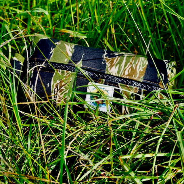 Handmade Cordura Tiger Stripe Camouflage Simple Box Pouch Bushcraft Survival Camping Possibles Dopp Grooming