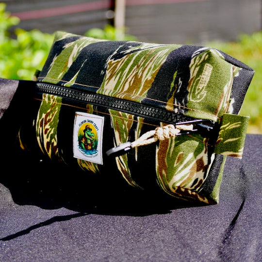 Handmade Cordura Tiger Stripe Camouflage Simple Box Pouch Bushcraft Survival Camping Possibles Dopp Grooming