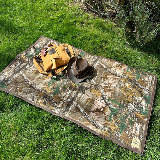 Extra Large Waxed Canvas and Realtree Xtra Lined Bushcraft Ground Cloth