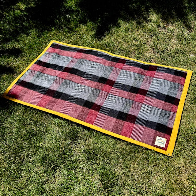 Extra Large Heavy Duty Waxed Canvas and Alpaca Wool Lined Bushcraft Ground Cloth